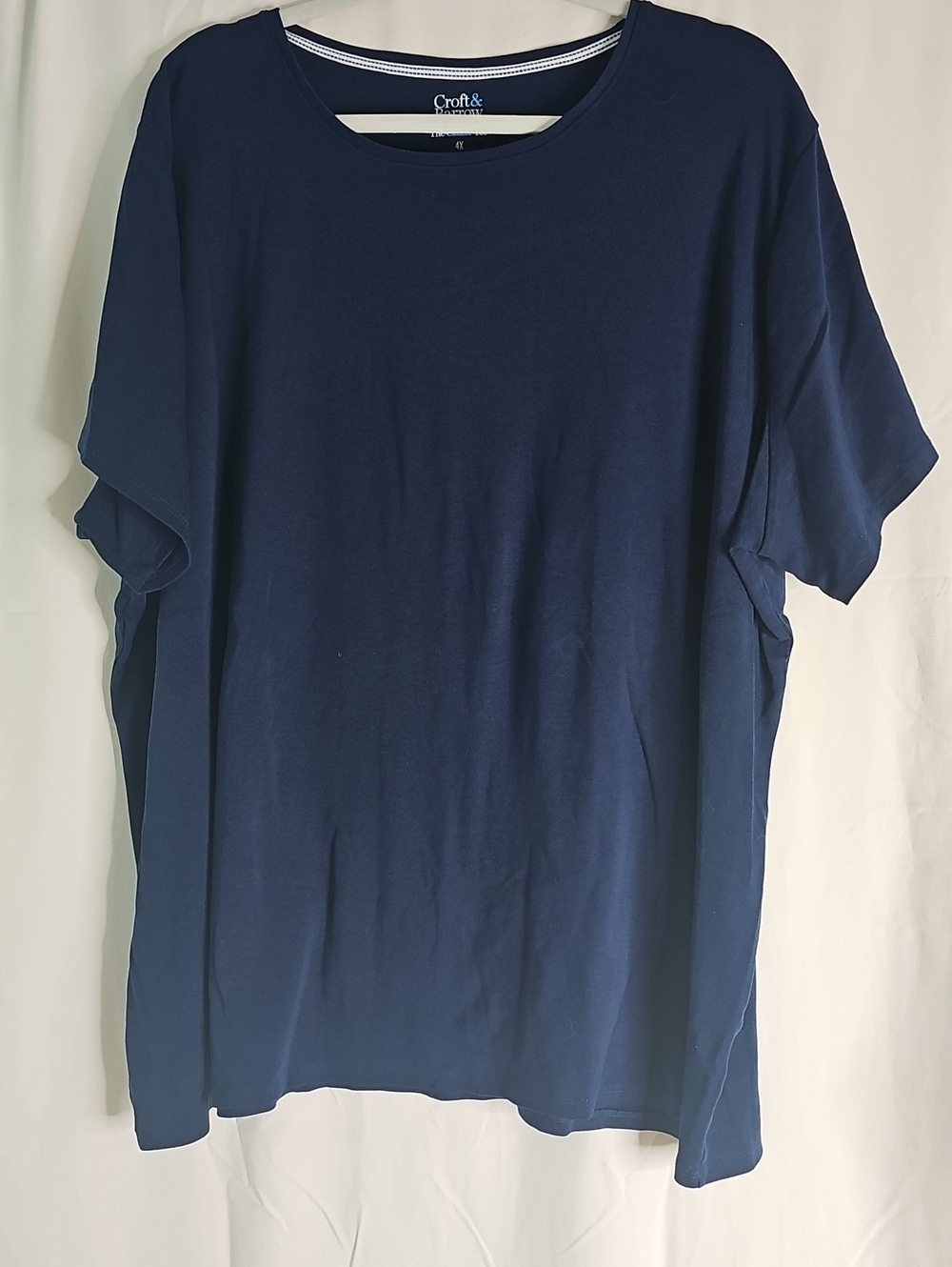 Womens Croft & Barrow Navy Crew Neck Short Sleeve Tee